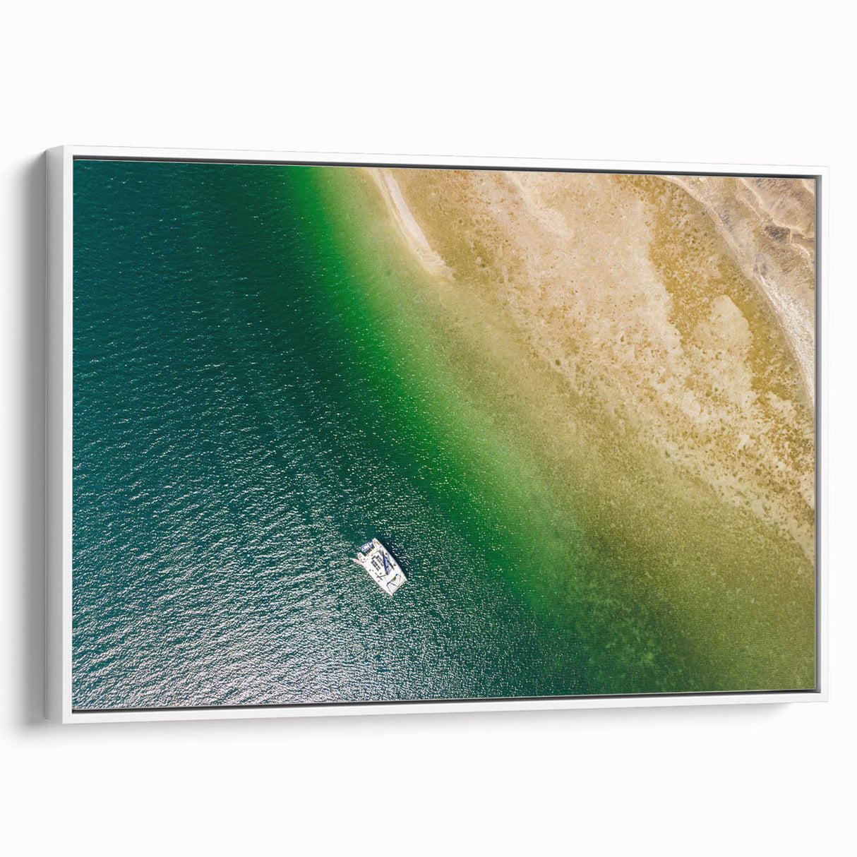 Vintage poster art of a Central America Panama scenery on framed canvas, featuring vibrant colors.