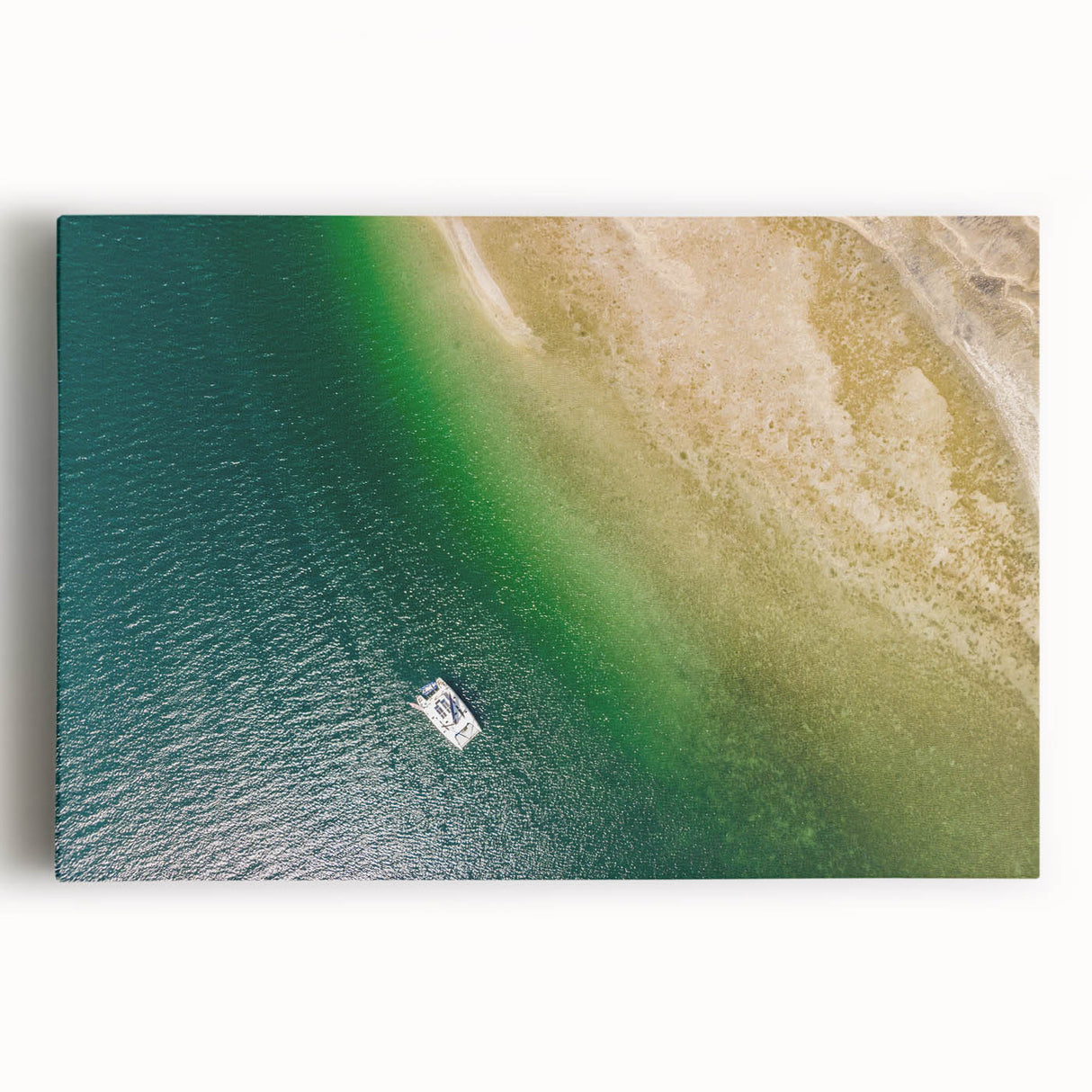 Black and white panoramic photo of Panama scenery on large stretched canvas, suitable for kitchen wall art.