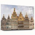 Acrylic print of a European Belgian landscape in muted earth tones, ideal for dining room decor.