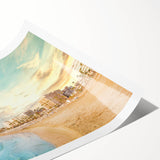 Extra large rolled print featuring line art flowers in muted earth tones, ideal for large living room wall art.