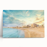 Large black and white photo of a European Cyprus landscape on stretched canvas, ideal for kitchen wall art.