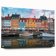 Acrylic glass print of a Danish landscape in muted earth tones, suitable for dining room or bedroom decor.