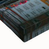 Black and white landscape art painting of a European scenery on large stretched canvas, suitable for bedroom wall decor.