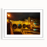 Textured abstract art print of Bath, England, in muted earth tones on a framed white mat, ideal for bedroom art.