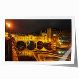 Extra large rolled print depicting a serene Bath, England scenery in soft pastel shades, suitable for art wall dining room.