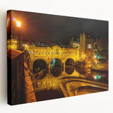 Large canvas print depicting the historic architecture of Bath, England in soft sepia tones, suitable for kitchen wall art.