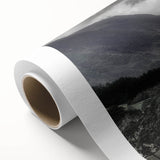 Art Deco poster featuring Cumbria's scenic landscape in muted green and blue tones on rolled canvas.