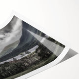 Extra large wall art featuring line art flowers in subtle hues, printed on rolled canvas.