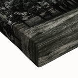 Black and white landscape painting of Cumbria on large stretched canvas, ideal for bedroom wall art.