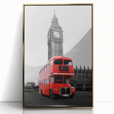 Art deco poster of London skyline in gold and black on a framed acrylic, suitable for modern art wall decor or nursery.