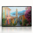 Large abstract wall art depicting a scenic view of Nice, France.
