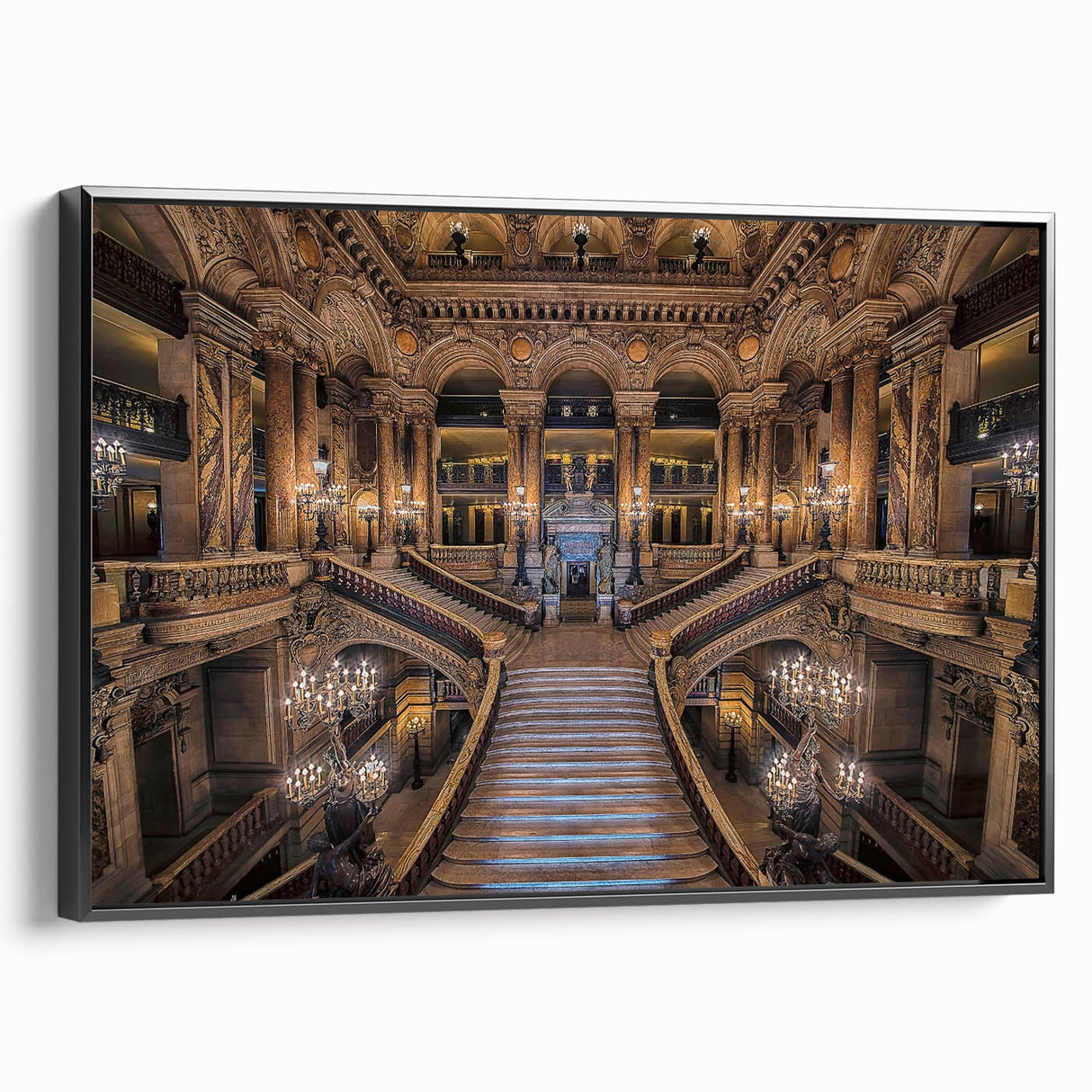 Black and white wall art featuring a vintage poster art style landscape of Paris, ideal for bedroom ambiance.