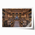 Rolled print of Paris scenery with muted pastel shades, ideal for art wall dining room decor.