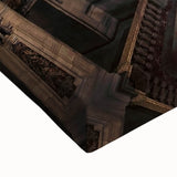 Large art depicting the Eiffel Tower in black and white tones on stretched canvas, suitable for bedroom wall decor.