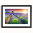 Colorful abstract art print of a Provencal landscape in vibrant hues on a textured, extra large canvas.