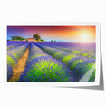 Extra large rolled print featuring a scenic Provence landscape with vibrant floral elements, ideal for dining room wall art.