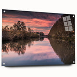 Acrylic print of a large abstract depiction of a Southern France scenery in muted earth tones, ideal for dining room art.