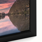 Extra large framed canvas featuring a textured depiction of a South France scenery in vibrant colors.