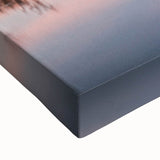 Black and white landscape art painting of southern France on stretched canvas, ideal for bedroom wall art.