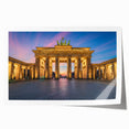 Rolled print of Berlin scenery with pastel floral designs, ideal for art wall dining room decor.