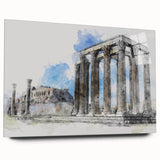 Acrylic print of Athens featuring large abstract design in earth tones, ideal for bedroom or dining room art.