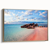 Framed canvas depicting a vintage-style landscape of Crete, Greece, in black and gold tones, ideal for bedroom decor.