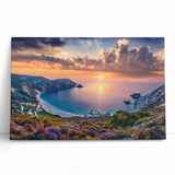 Black and white photograph of a scenic European village on large stretched canvas, ideal for kitchen wall art.