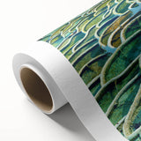 Art deco style poster of a European scenery in muted pastel colors, printed on rolled canvas, ideal for nursery wall art.