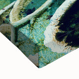 Black and white landscape art painting of a European scenery on stretched canvas, ideal for bedroom wall art.