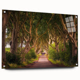 Acrylic print of a serene Irish landscape in muted green and blue tones, suitable for bedroom or dining room decor.