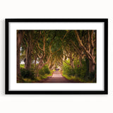 Abstract art print of a colorful Irish landscape in vibrant hues on a large textured canvas, ideal for living room decor.