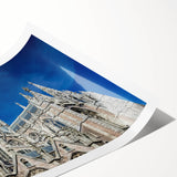 Extra large wall art featuring line art flowers in monochrome, printed on rolled canvas, ideal for large living room decor.