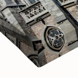 Large art of Milan landscape in black and white on stretched canvas, suitable for bedroom wall decor.