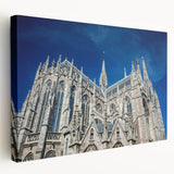 Large canvas art of Milan scenery in muted earth tones, ideal for kitchen wall decor.