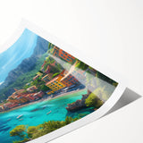 Extra large wall art featuring a line art of flowers in subtle hues on a rolled print, ideal for large living room decor.