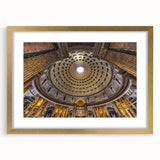 Abstract art print of Rome with muted earth tones on a framed canvas, suitable for dining room decor.
