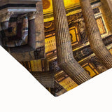 Black and white landscape art painting of Rome on stretched canvas, suitable for bedroom wall decor.