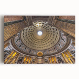 Black and white photograph of Rome on stretched canvas, ideal for kitchen wall art or bedroom decor.