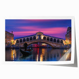 Extra large rolled print of Venice scenery with muted watercolor tones, ideal for art wall dining room.