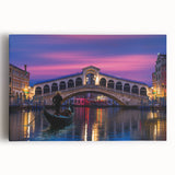 Black and white photograph of Venice on stretched canvas, featuring muted gray tones, ideal for kitchen wall art.