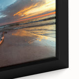 Extra large framed canvas featuring a textured black wall art of a European Lithuanian scenery, ideal for living room decor.