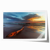 Rolled print of a Lithuanian landscape featuring soft pastel shades, ideal for art wall dining room placement.