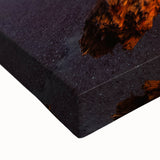 Large art featuring a black and white landscape painting of Lithuania on stretched canvas, suitable for bedroom decor.