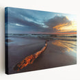 Panoramic view of a European Lithuanian landscape on large stretched canvas, suitable for kitchen wall art.