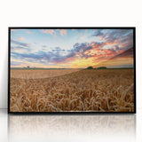 Large abstract wall art featuring a mid-century modernist design of a European cityscape in muted grays and blues.