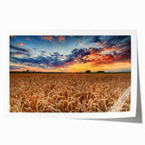 Rolled print of a European scenery with floral accents in soft pastel colors, ideal for art wall dining room.