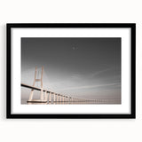 Abstract art print of Lisbon in vibrant colors on a textured, extra large canvas, suitable for living room decor.