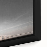 Framed canvas of Lisbon scenery with black textured art featuring colorful buildings, ideal for living room decor.