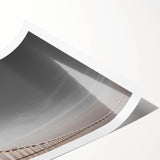 Extra large rolled print featuring line art flowers in monochrome, ideal for large living room wall decor.