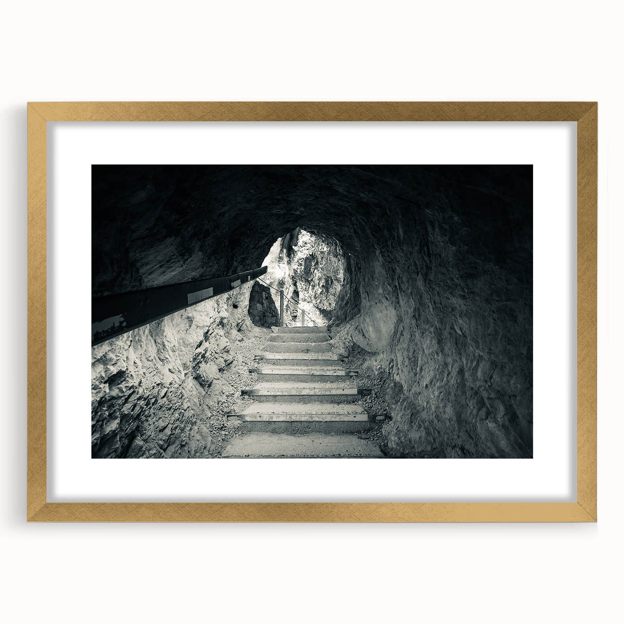 Textured art of abstract Slovenian scenery in muted earth tones on a framed canvas, ideal for bedroom art.